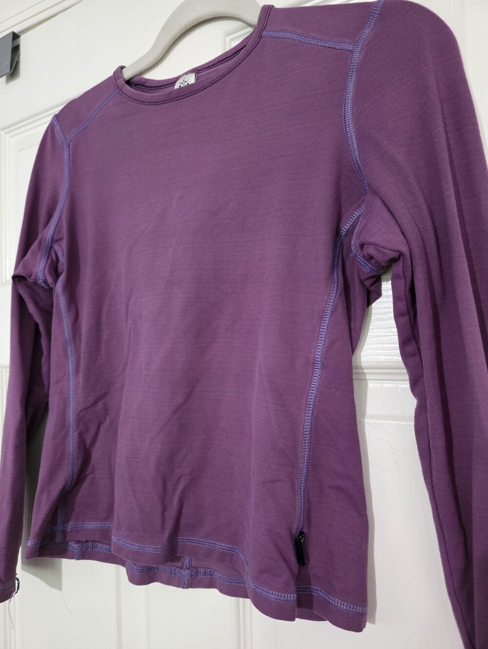 Prana Womens Thermal Lined Shell Base Layer Purple Top Long Sleeve Size S